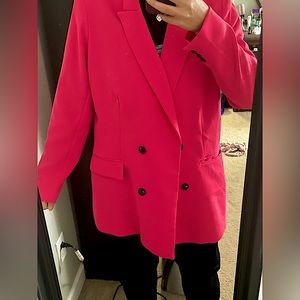 Neon Fuscia pink Blazer, XL or size 10-12, brand is Rachel Zoe.